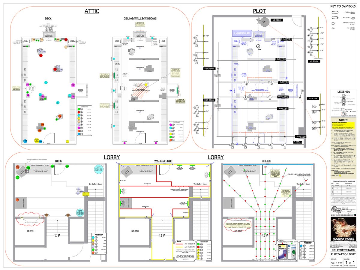livedesignmag's tweet image. Need some inspiration? Check out the #lightplot for Zach Blane's #lightingdesign for #immersivetheatre Holiday House goo.gl/kkXSyR