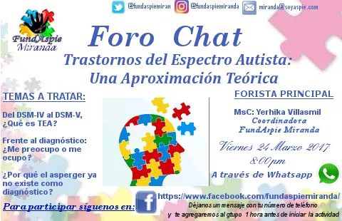 Falta un día! Inscríbete aquí: goo.gl/forms/Us9dRmAi…  Te esperamos!!  #Autismo #Asperger #TEA #FundAspie  #Miranda  #Inclusión #Diversidad