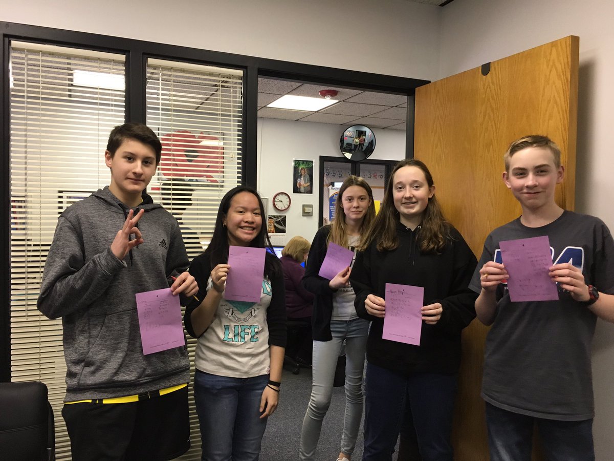 Math Scavenger Hunt with Friedell 8th Graders. They said my office "isn't so bad"! Awesome student work! <a href="/FriedellMiddle/">Friedell Falcons</a>