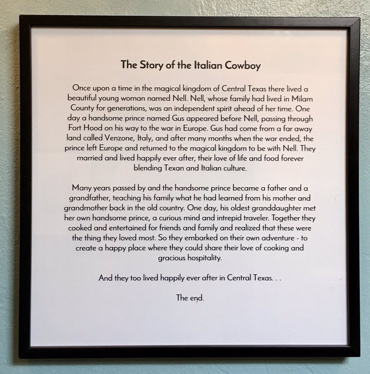 ItalianCowboyTX's tweet photo. Where did we get the name, people often ask. Here's the story of the #italiancowboy #family #lovestory #TexasToDo #centraltx https://t.co/GOsEx0ASmd
