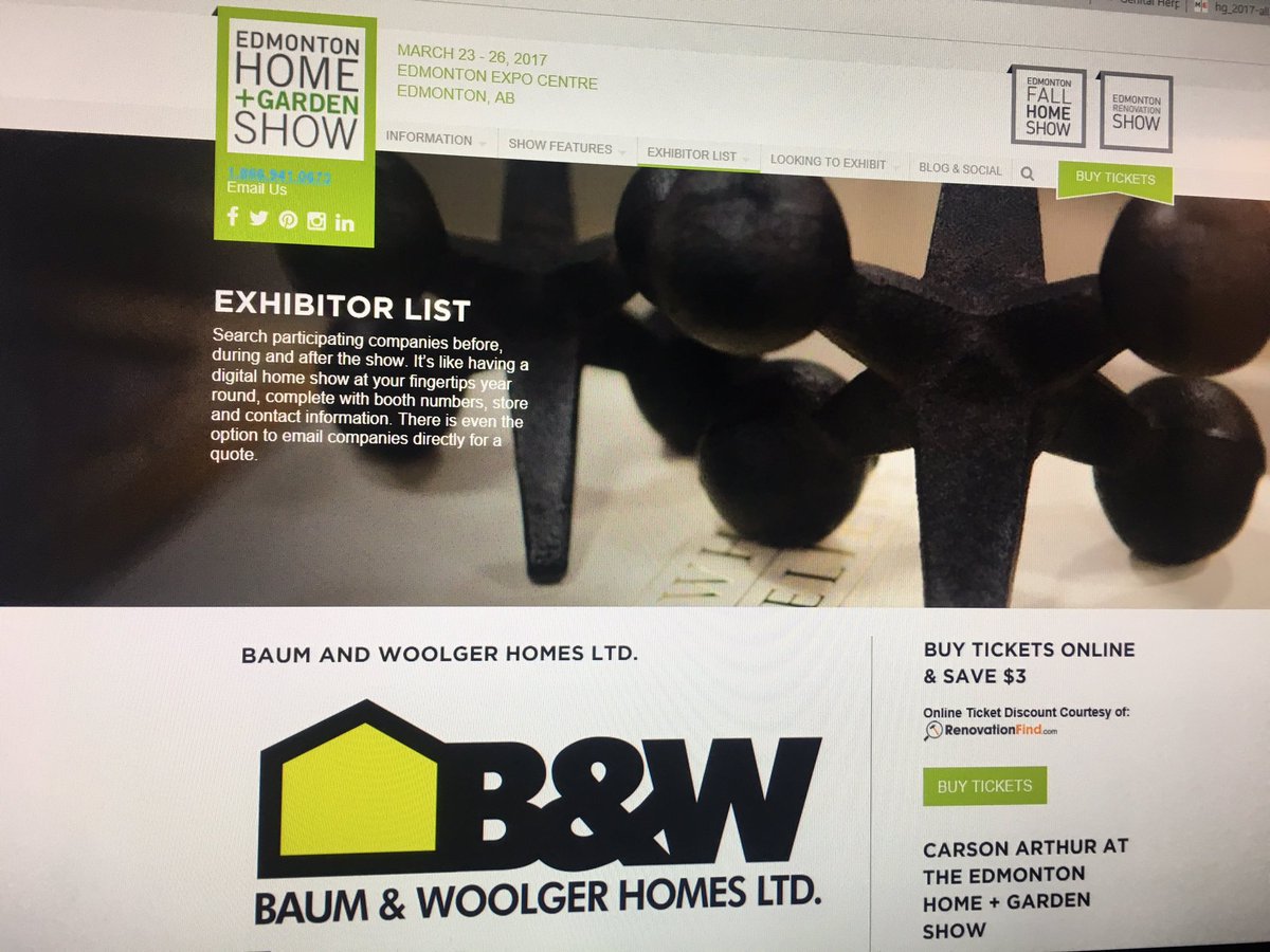 baumwoolger's tweet photo. Come check out our booth at the Edmonton Home &amp; Garden Show starting today till Sunday #infill #homebuilder #yeginfill #customhomes #B&amp;W https://t.co/iC4sGjx2QW