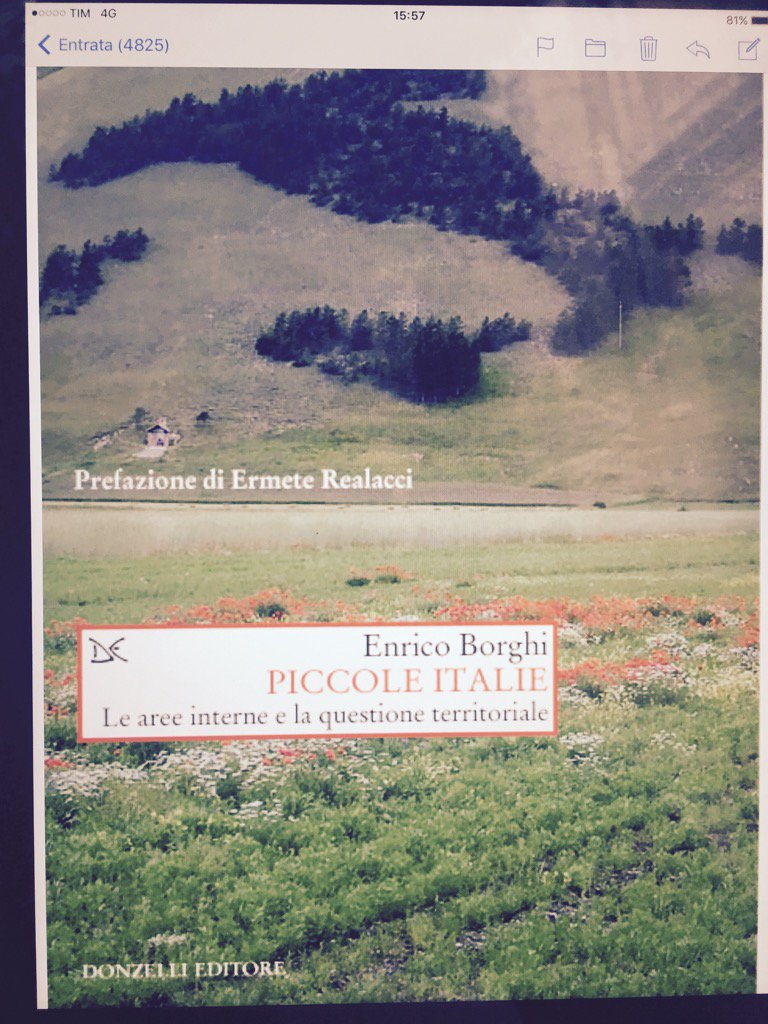 Quasi ci siamo ....#PiccoleItalie. <a href="/DonzelliEditore/">Donzelli Editore</a> <a href="/erealacci/">Ermete Realacci</a> <a href="/MontagnaUncem/">UNCEM NAZIONALE</a> <a href="/fabriziobarca/">Fabrizio Barca</a> <a href="/graziano_delrio/">Graziano Delrio</a>