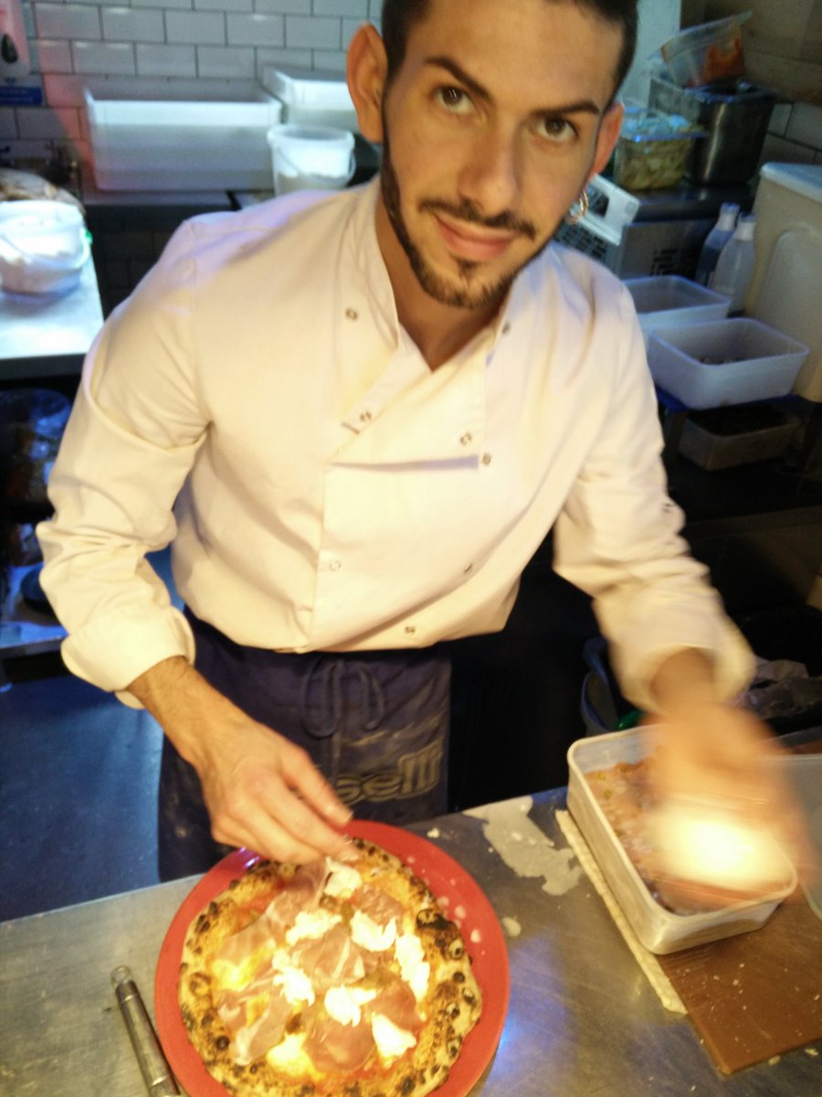 Our pizza of the day with Pistachio and Mortadella made by our handsome chef Luka! #pizza #BathLifeAwards #gozney #PAPAawards #Bathcity