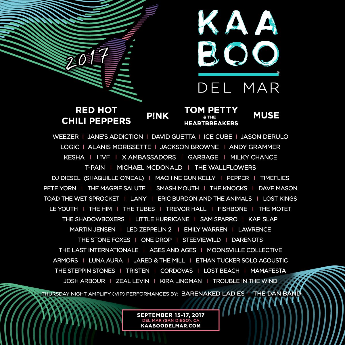 Our 2017 #KAABOO lineup is here. Get your passes before we sell out! 👉 bit.ly/2o8YL1X