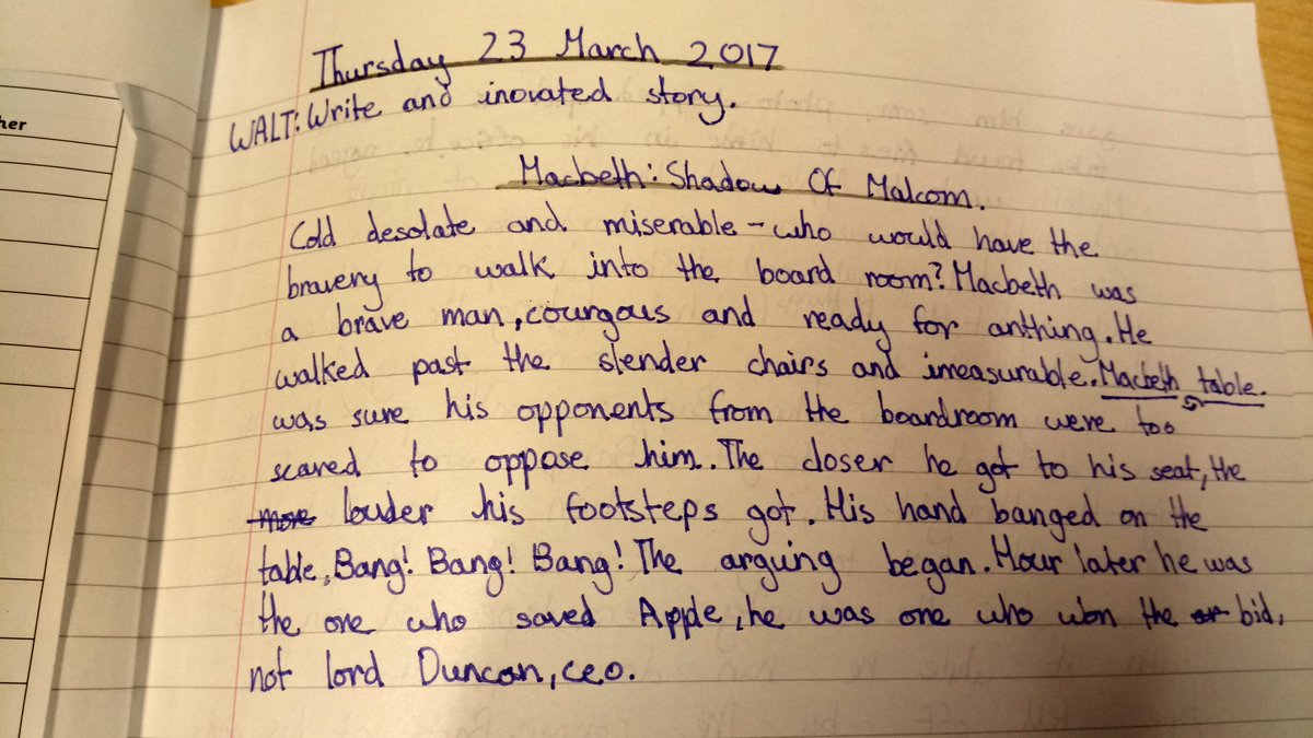 mrAndrewsY3pl's tweet photo. #Y6Diamond have written some #boardroom based innovated Macbeth stories! @SteppingintoBiz https://t.co/uqbPTUXSkM