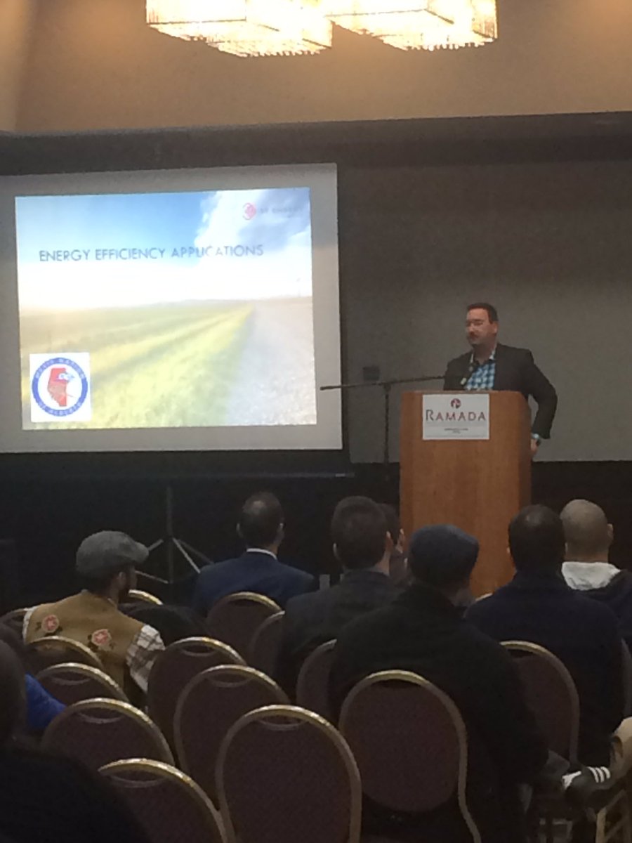 Our own <a href="/DeanTurgeon/">Dean Turgeon</a> presents today at the <a href="/AlbertaMetis/">Otipemisiwak Métis Government</a> business to business conference. Speaking on Energy Audits and Energy Efficiency.