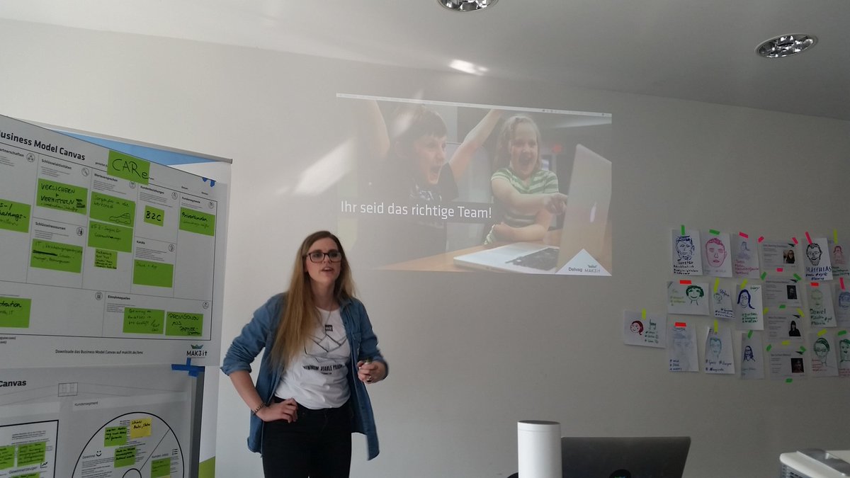 carlimo18's tweet photo. Wir sind bereit für den Pitch "CARe".
#Innovationdays #Mak3it #Startplatz #Delvag https://t.co/T42A7DVd2n