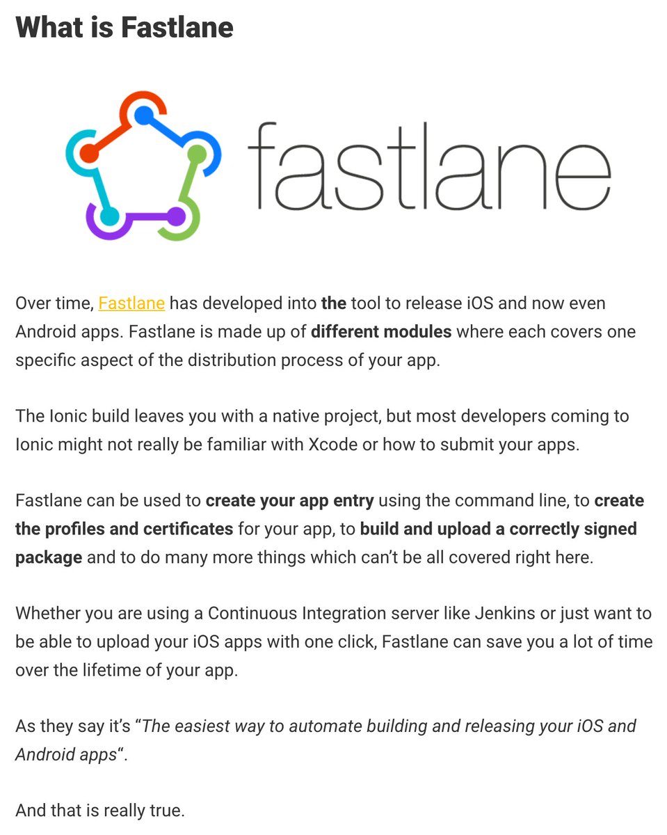 KrauseFx's tweet image. Do you use #Ionic to build apps? @schlimmson wrote a great article about how to easily ship your apps using fastlane devdactic.com/automatic-ioni…