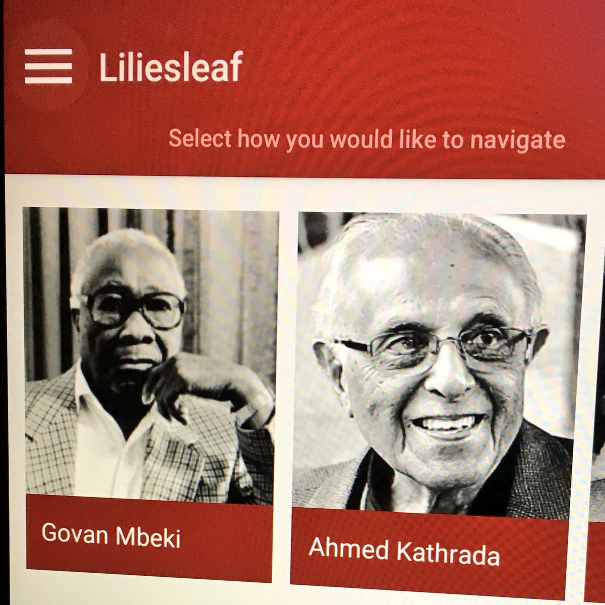 SwedeninSA's tweet photo. This is the @liliesleaf app developed by @ericsson #MemoryAgainstForgetting https://t.co/nrKfUPbJlf