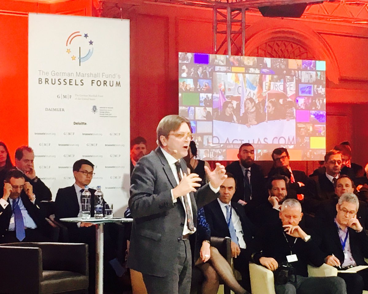 Guy Verhofstadt: there is still hope for Europe; approval ratings for the #EU are moving up since the wake-up call #Brexit #BrusselsForum
