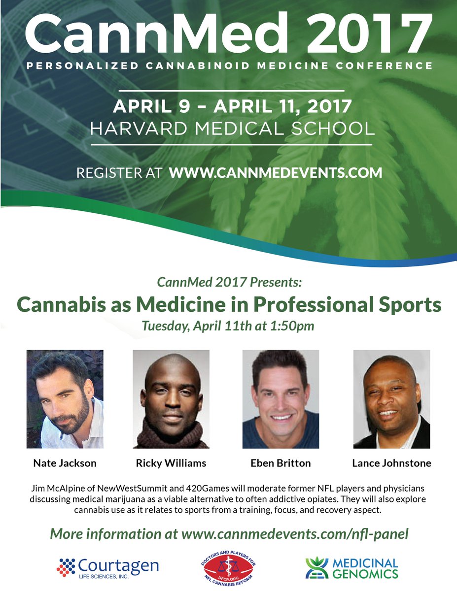 JennMPrice's tweet photo. Panel explores cannabis as medicine in sports #NFL #Cannabis #Opioids #CTE #Marijuana as #Medicine #CannMed2017 https://t.co/7zQtNxFJZu https://t.co/CuuqQ3nIJU