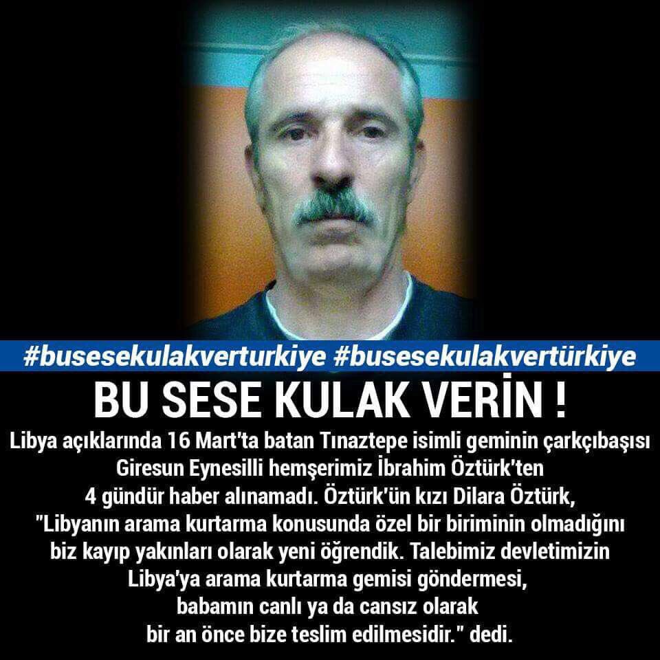 Libya arama işinde havlu atmış. Devletimizin el atması gerek. Tam #8gunoldu #busesekulakverturkiye