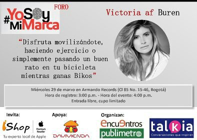 talkia_co's tweet photo. #VictoriaafBuren de #bikoapp será ponente del foro #YoSoyMiMarca, un evento para #emprendedores
#Talkia #ConversacionesqueInspiran https://t.co/JQfwle6nRQ