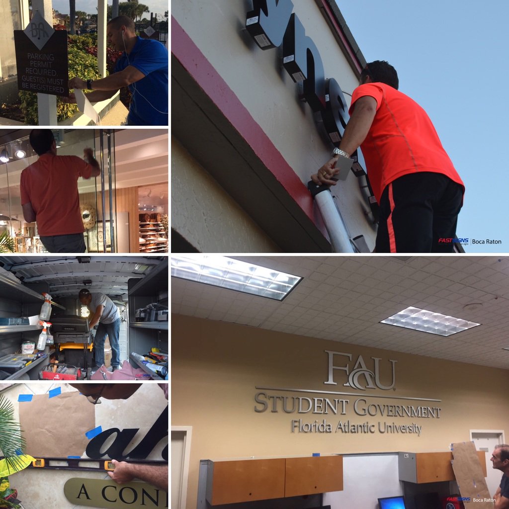 FASTSIGNSBoca's tweet photo. #InstallThursday - Here at #fastsignsboca, we appreciate the work our team does everyday. Thanks to our awesome production team! :) https://t.co/c7qC4qEK1D
