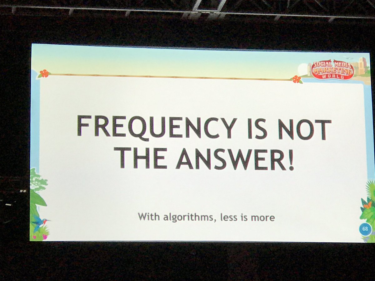 TN_Marketing's tweet photo. .@Mike_Stelzner: Focus on the community, not the frequency of posting! #SMMW17 #SocialMedia #SMM https://t.co/ouzUJhRkPm