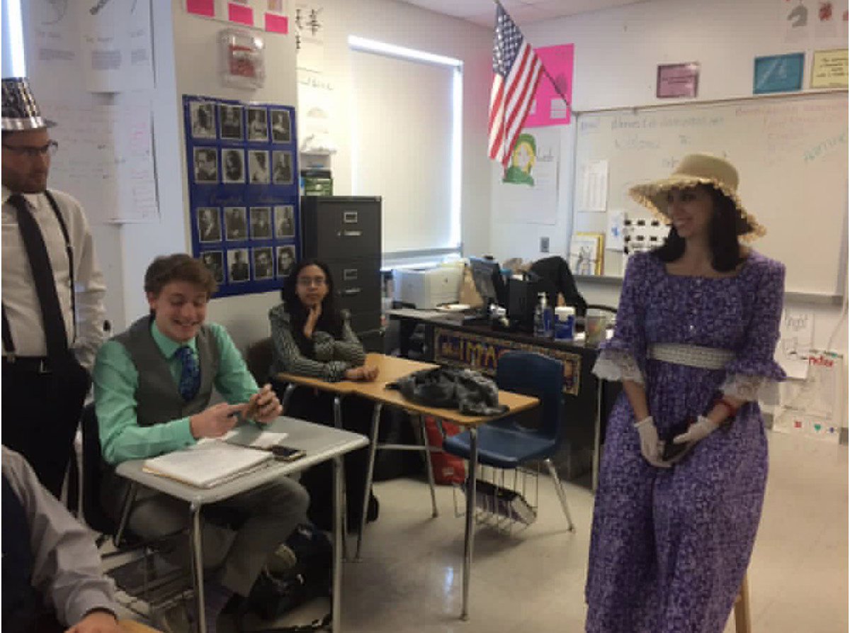 APEnglishLiter's tweet photo. Ernest tea party and reciting epigrams :) Thanks @StephanieMTudor for taking some photos! https://t.co/M4jb9qdyyQ