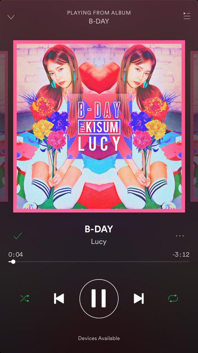 _GLAMorousGirlz's tweet photo. If you don't know how to stream on Korean music apps, #BDAY is on #Spotify https://t.co/XXXYPfwYYE #LUCY #루시 https://t.co/u64q644rVg