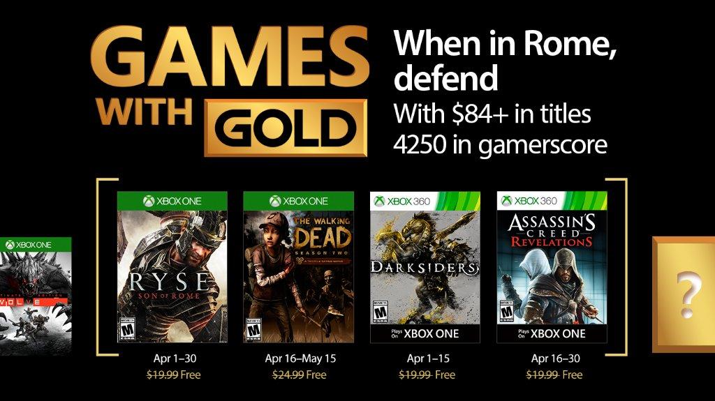 Xbox Live Games with Gold April 2017