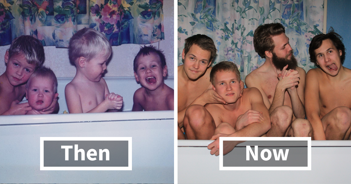 LargeDeck's tweet photo. 18 Of The Most Creative Recreations Of Childhood Photos Ever (Add Yours) By Shaelove Sadewater https://t.co/Ho45Z8Jdh7 https://t.co/GRv1xSXnOA