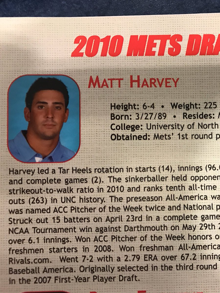 AnthonyFuria's tweet photo. #TBT to a young Dark Knight when he called @UNC his home before the @Mets! #Metitude @MattHarvey33 https://t.co/RZfg5w515E