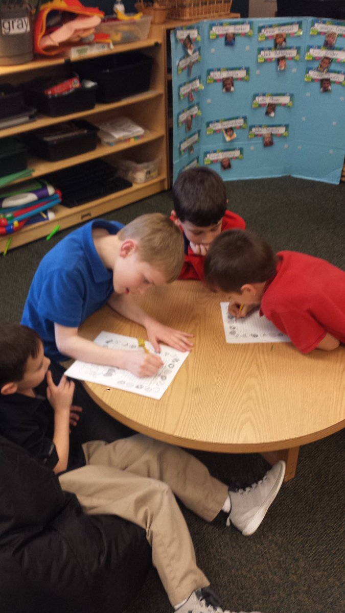 sherylrolf's tweet photo. Kindergarten writing spring stories with our 3rd grade buddies and getting a peep to go with  it!  #springpeeps https://t.co/aIM12jRRFu