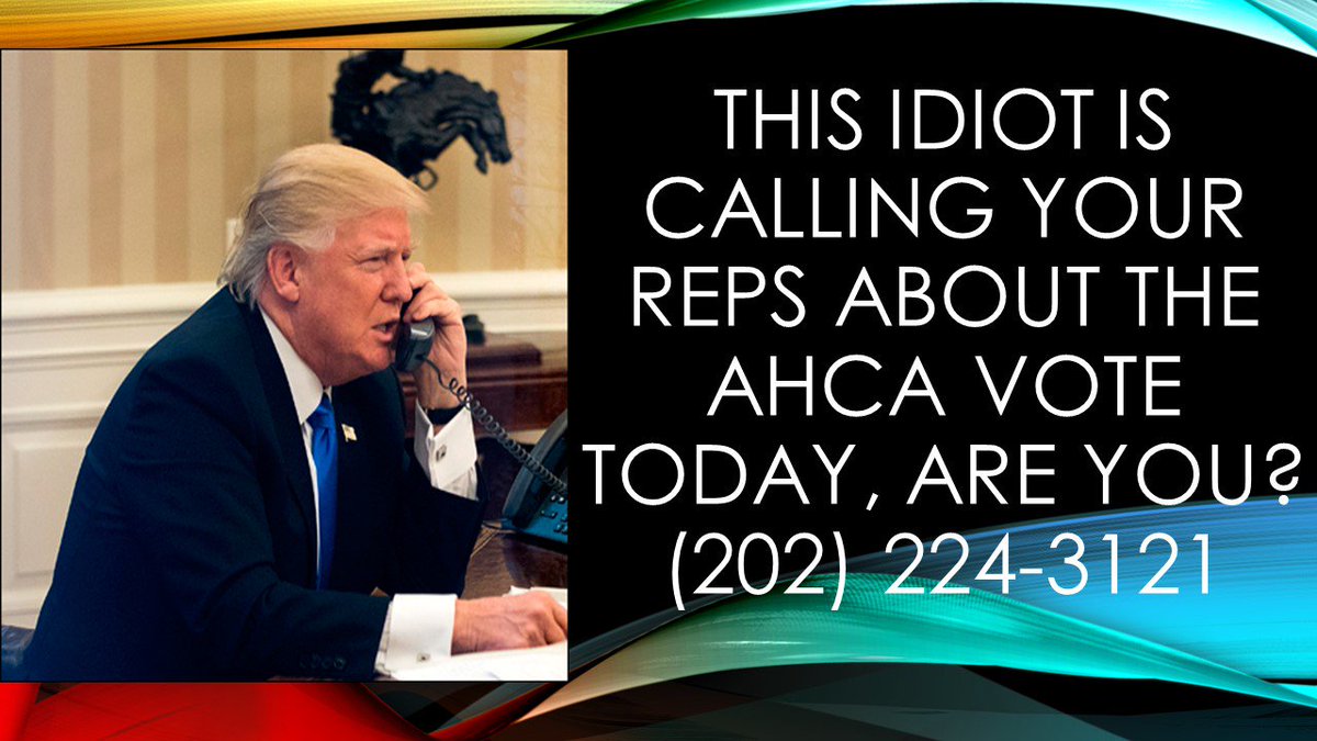 TheVoodoomama's tweet photo. #DonTheCon #AHCA #ACARepeal #healthcare #HouseVote https://t.co/jvcTEQmoYG