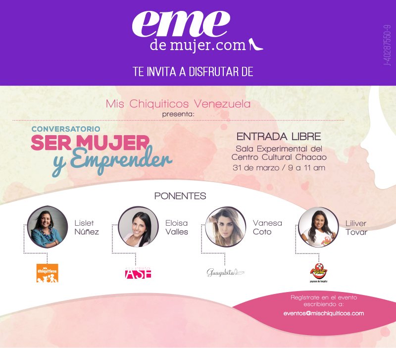 Puedes ser mamá, esposa y emprendedora!  Conversatorio #SerMujeryEmprender con <a href="/webchiquiticos/">mischiquiticos.com</a> <a href="/eloisachvalles/">Eloísa Ch. Valles</a> <a href="/guayabitabyvc/">GUAYABITA</a> <a href="/DoctorYaso/">Doctor Yaso</a>