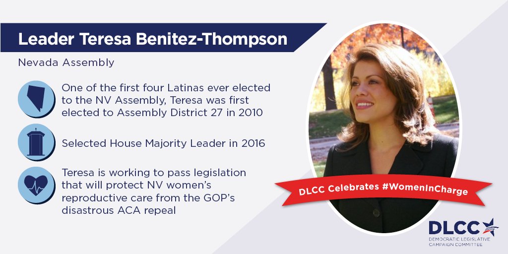 DLCC's tweet image. w/ Dems in charge, #NV Assembly Leader @Assemblywoman27 is leading the charge for #stateprogress in NV! #WomenInCharge #WomensHistoryMonth