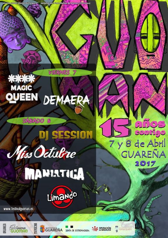 noticiasCEX's tweet photo. Ya tenemos cartel para el @FestivalGuoman. Celebrarán 15 años con #MagicQueen, @Miss_Octubre, #DeMaera, @Limando_info y #Maniatika🎤👏. #EXN https://t.co/id8CZlCqf0