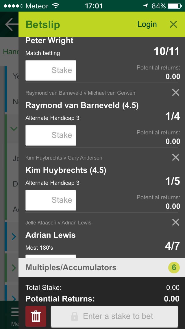 BetClearTips's tweet image. Darts acca for tonight 
Peter Wright win
Huybrechets +4.5
Barney +4.5
Lewis most 180's
Pays 7/2 with Paddys 
Easy money!! RT