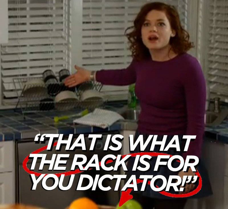 SuburgatoryABC's tweet image. When someone asks you to dry the dishes. #Suburgatory