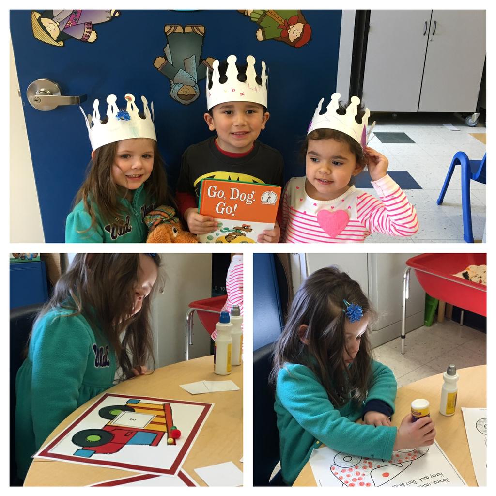 Preschool Play at the <a href="/MPS_Waddell/">Waddell Elementary</a> FRC! After reading Go, Dog. Go! participants counted, sorted, and decorated hats!