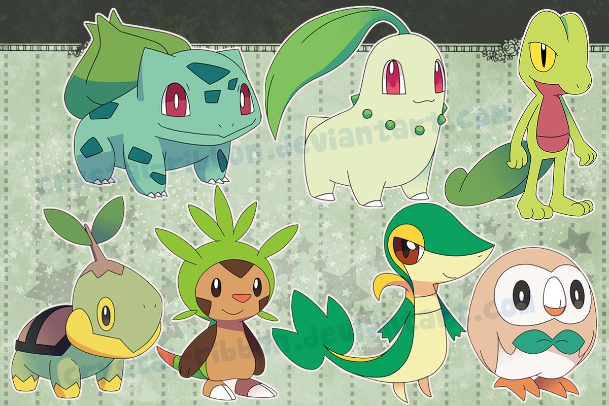 Pokemon starters - grass type stickers. #rowlet. pic.twitter.com/2NKqOiDjhI...