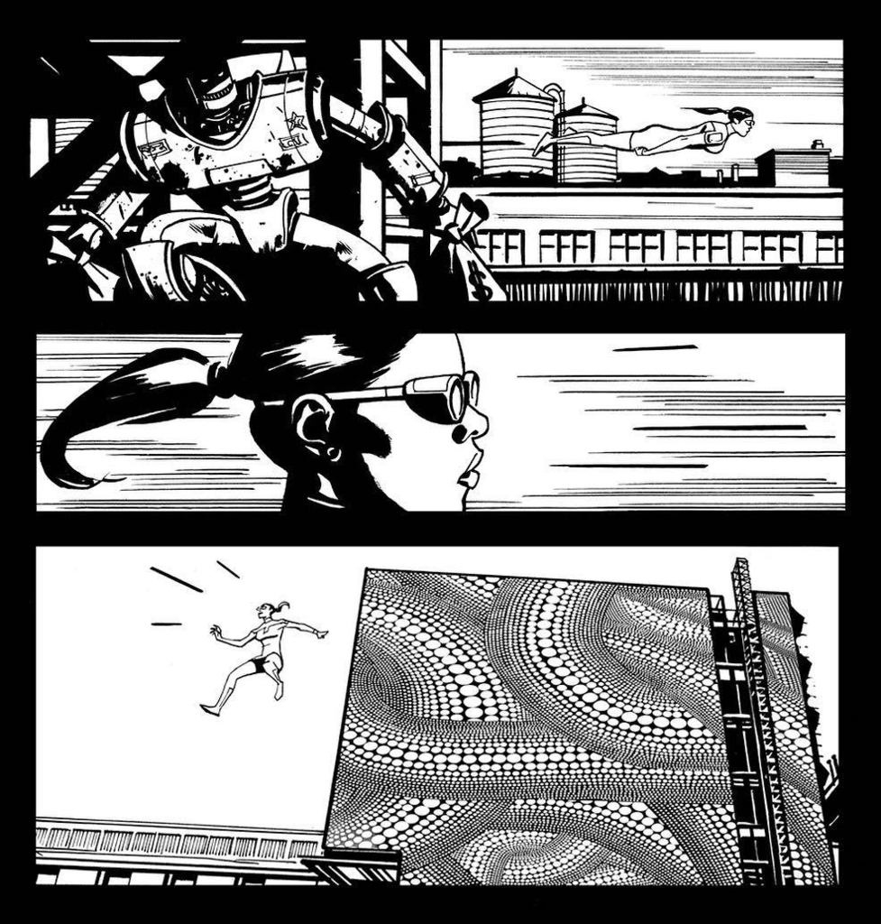 smartinbrough's tweet photo. Flashback. Fun switching gears drawing robots & superheroes for client DDG. #ddgpartners #xoco325 https://t.co/sLyxwRUdyJ