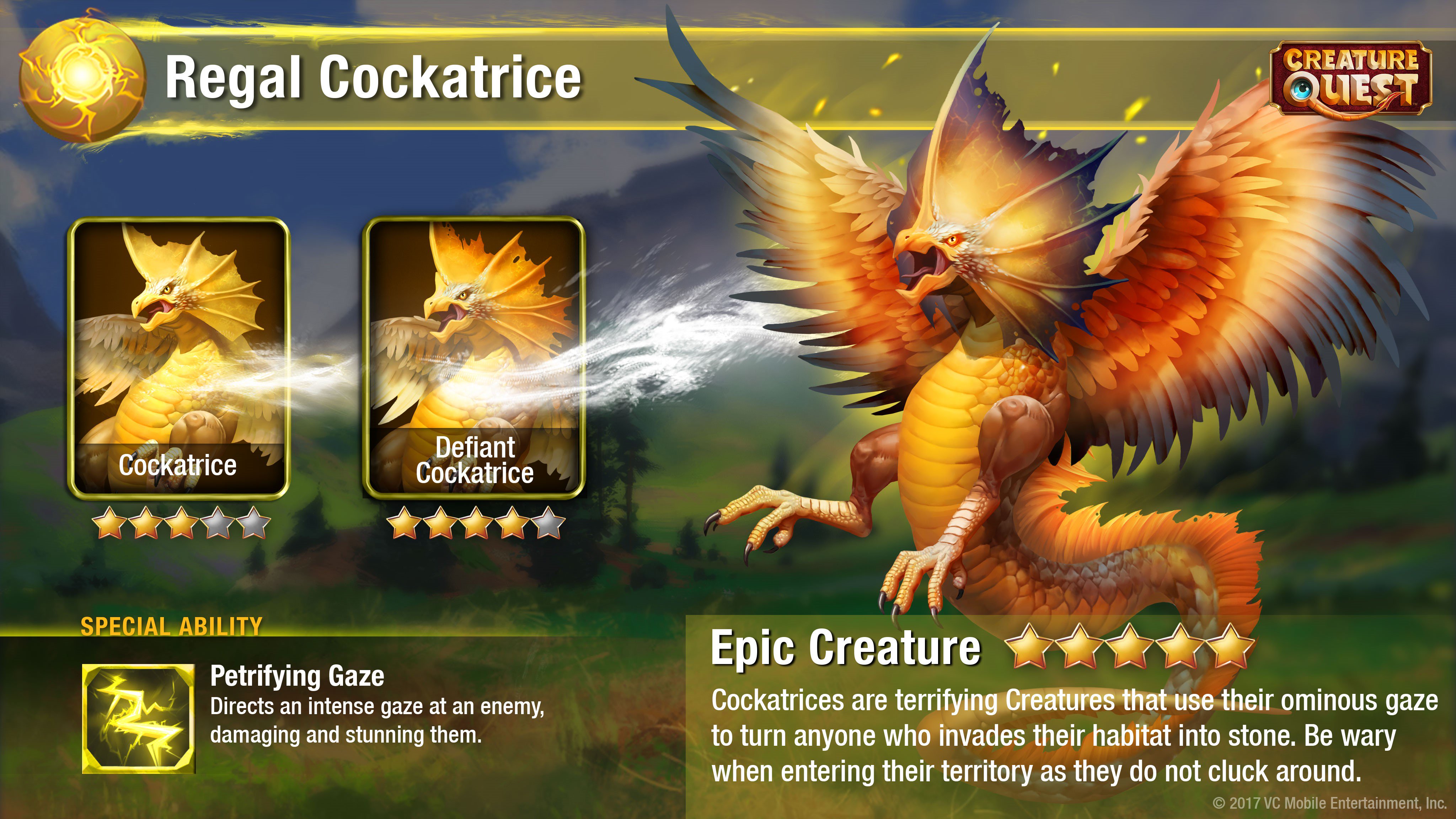 Creature Quest on X: "The Cockatrice does not cluck around - win it in this  week's Dungeon Challenge Event! #CreatureFeature #CreatureQuest  https://t.co/YsVgdlz5lD" / X