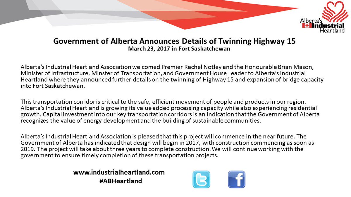 ABheartland's tweet photo. Our official statement and quotes from @EdGibbonsWard4 @GaleKatchur on #abgov bridge twinning details.
#fortsask #abheartland https://t.co/MRSr8CHuSm