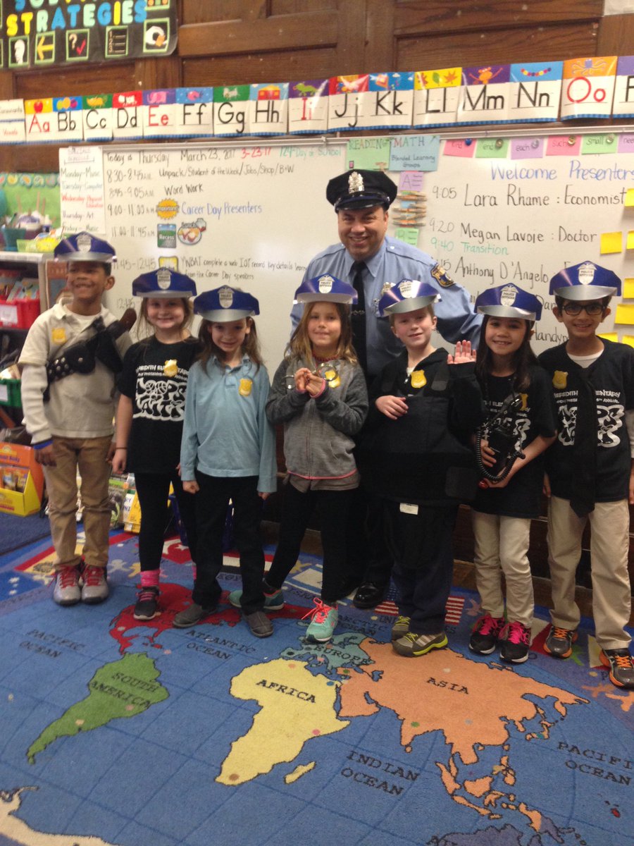 P/O Juan "Ace" Delgado attending Career day at Meredith Elementary School. They are our future, we must show them the way!