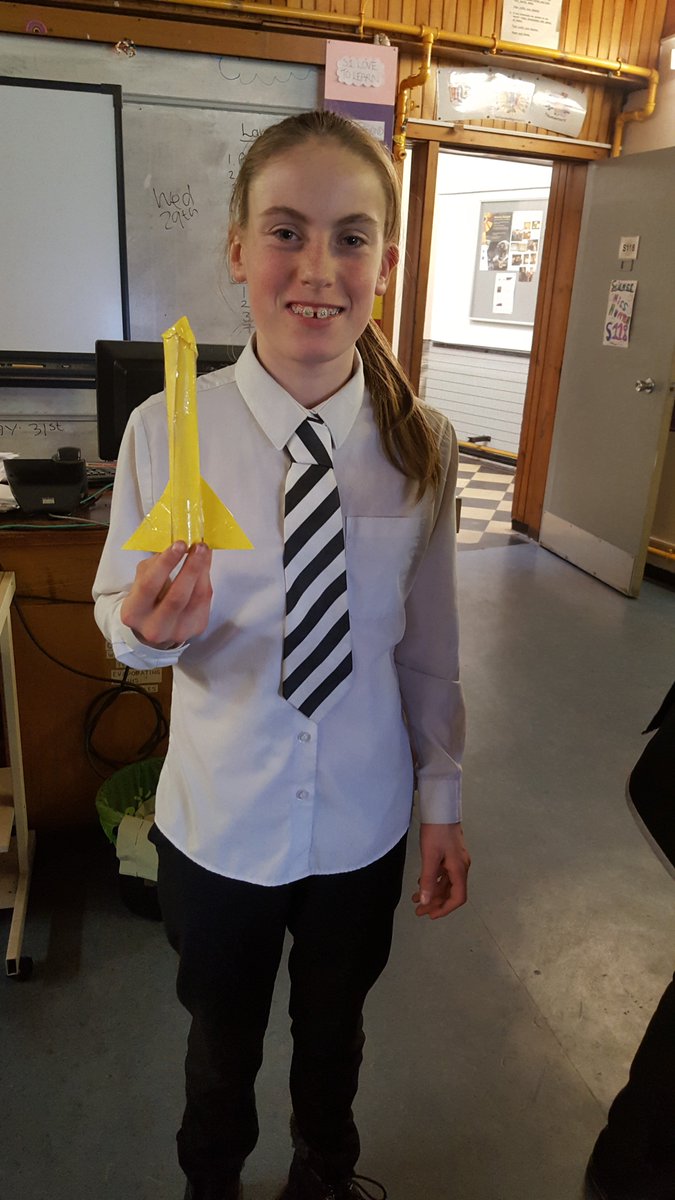 science_ihs's tweet photo. Pupils made paper rockets in S1 science club today ahead of the launch next week.  These are the individual entries @IHSupdates https://t.co/g3QNmPIfMM
