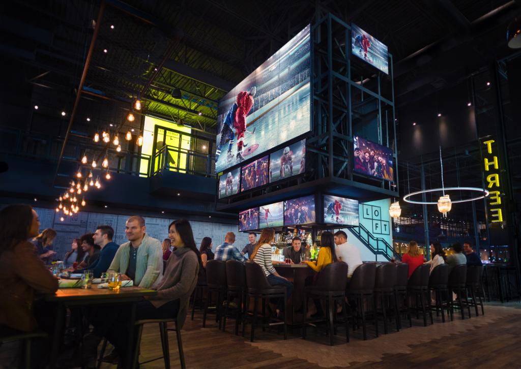 TheRecRoomCa's tweet photo. Cozy up to the #THREE10 bar and enjoy the view. There's no bad seats in here. #TheRecRoom #TellBetterStories #YegBars https://t.co/wGgQSBVn0p