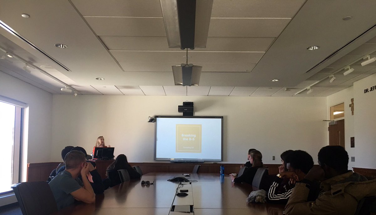 C4Associates's tweet photo. Kate Burt, a '12 alum, discusses the 8-5 structure of being an independent consultant 🕓 https://t.co/xdsXVLb9Ny