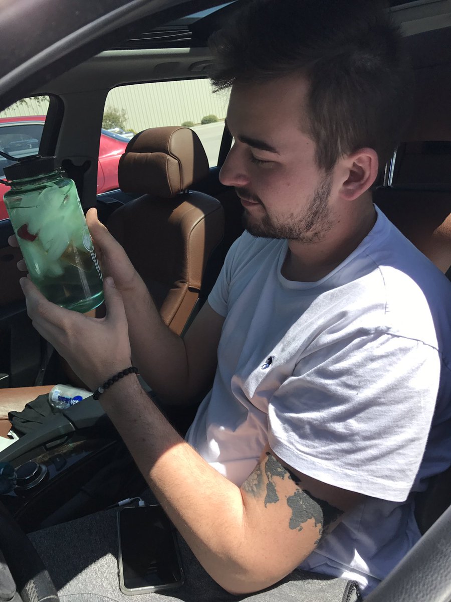 monicatrep's tweet photo. I asked Ethan to bring me a bottle of water to work... he accidentally scooped up a shooter of fireball with the ice https://t.co/hc6y93DDWd