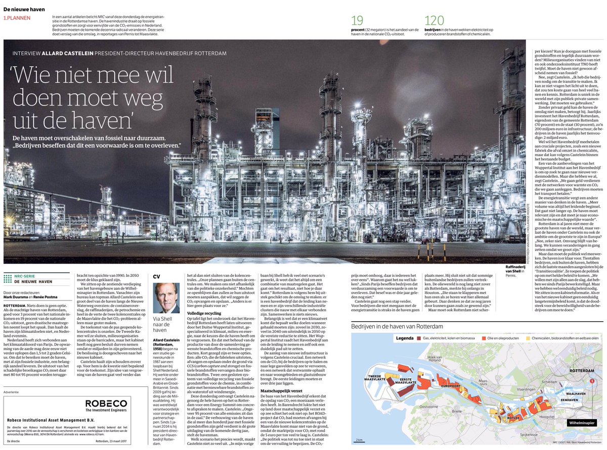 Voor bedrijven die niet meegaan met de energietransitie is straks in de haven geen plaats meer via <a href="/nrc/">NRC</a>.