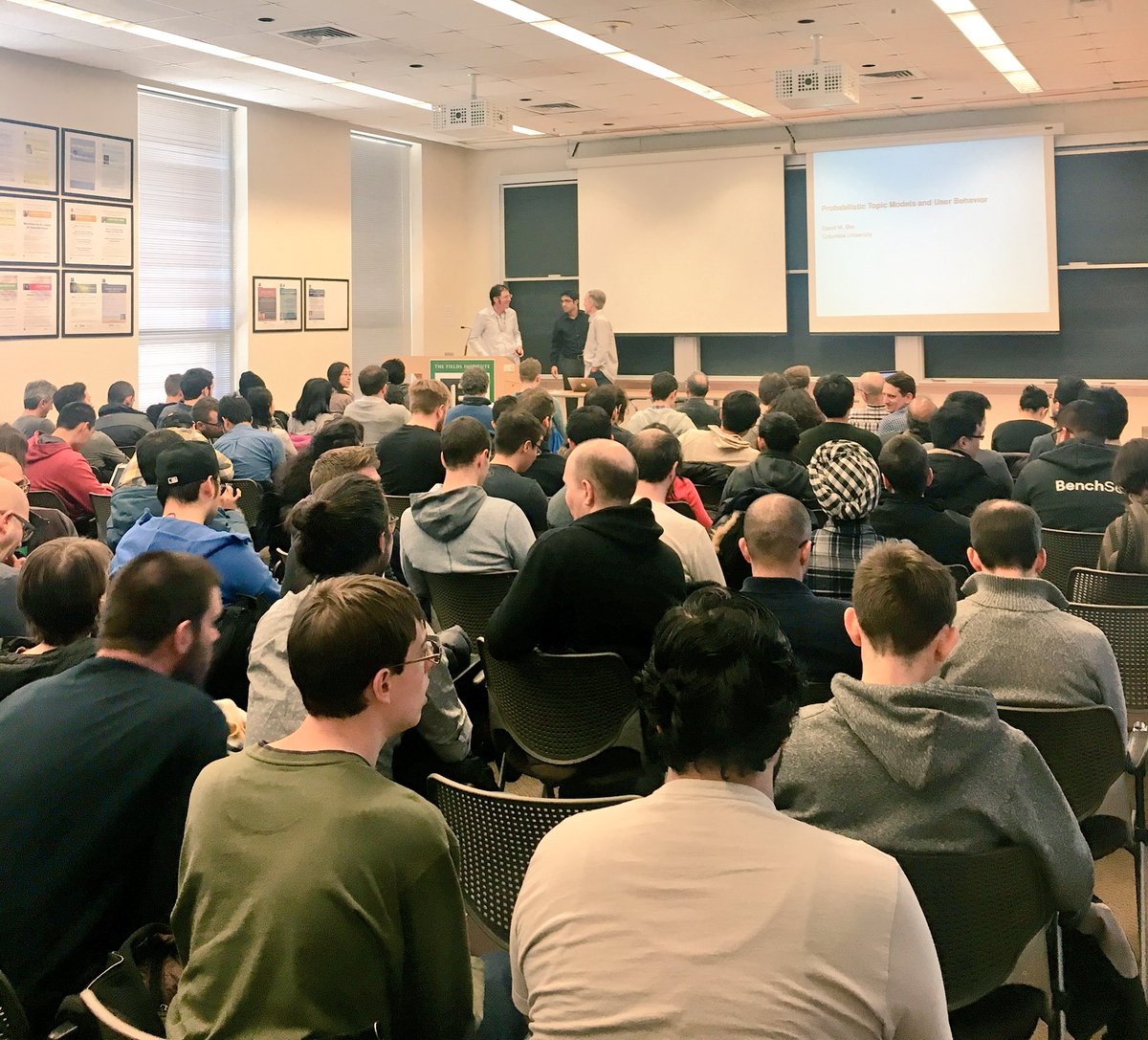 FieldsInstitute's tweet image. A packed house today to hear David Blei from @Columbia on #machinelearning #topicmodels!