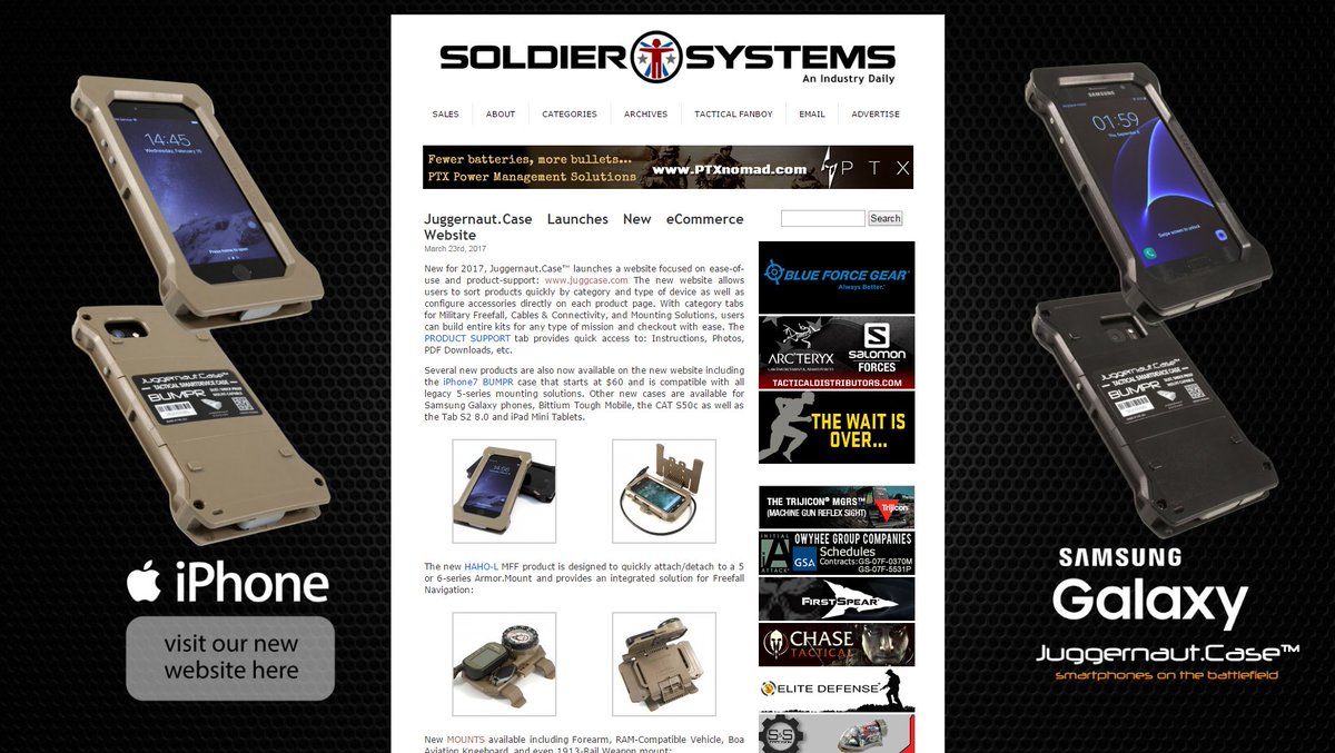 JuggDef's tweet image. Great article and feature on Soldier Systems Daily today featuring our new eCommerce website and all of the new products released with it...