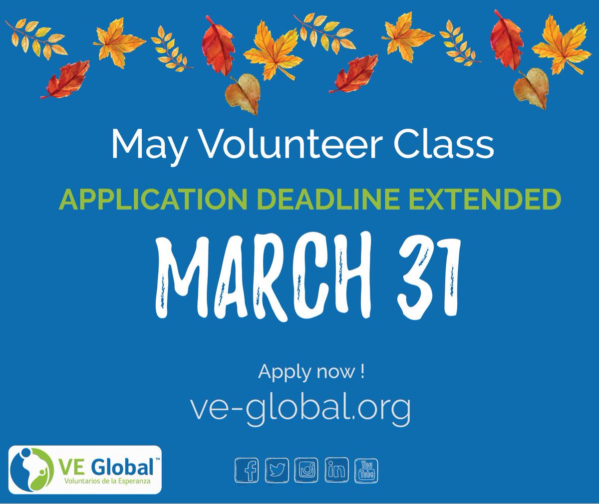 VE_Global's tweet photo. LAST CHANCE TO APPLY! https://t.co/DUE1E9puqR #volunteer #volunteering #voluntariado #chile https://t.co/7MG35EJa0Q
