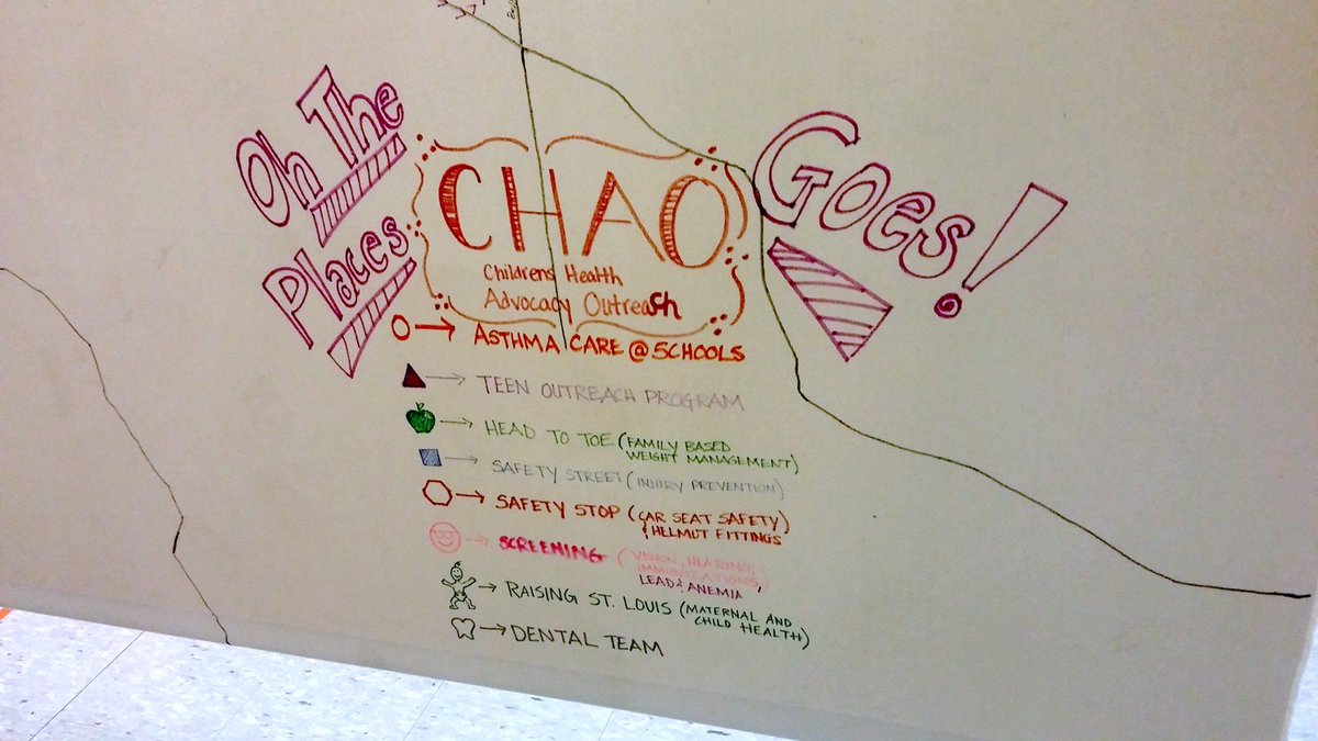 STLMapRoom's tweet photo. Yesterday a team from @STLChildrens came by the Map Room and made this map of how the hospital serves the city #STLMapRoom https://t.co/XJ6b11Fzhl