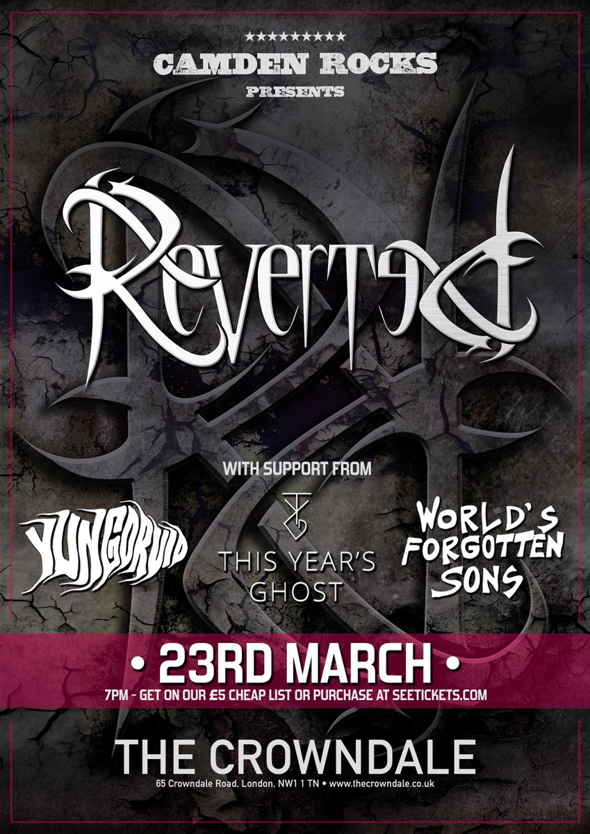 Tonight <a href="/TheCrowndale/">The Crowndale Club</a> onstage 8pm <a href="/CamdenRocksFest/">Camden Rocks Fest</a>