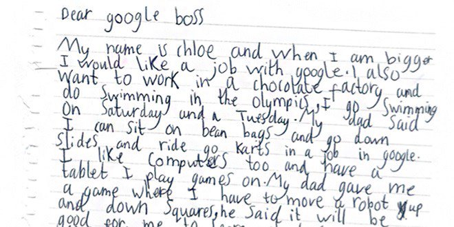 flashinfoma's tweet image. Quand le PDG de Google répond à une fillette de 7 ans qui a envoyé sa candidature ! bit.ly/2mwGMGm