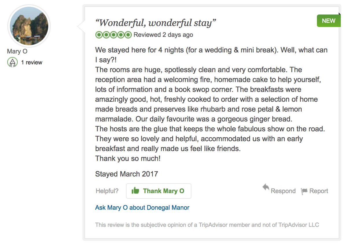 DonegalManor's tweet photo. "They were so lovely and helpful and really made us feel like friends." Thanks so much for your review Mary! 

https://t.co/qp8VoMhf8U https://t.co/BXaz1i8LNo