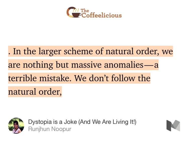 srinath_987's tweet photo. “Dystopia is a Joke (And We Are Living It!)” — @RunjhunNoopur https://t.co/iKBwraKk4e https://t.co/WN9jYoncY9